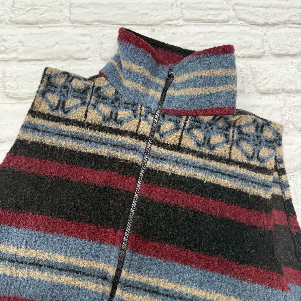 VTG Bear Ridge Outfitters Wool Rustic Western Aztec Vest Jacket Sz XL Cabincore - Picture 8 of 13